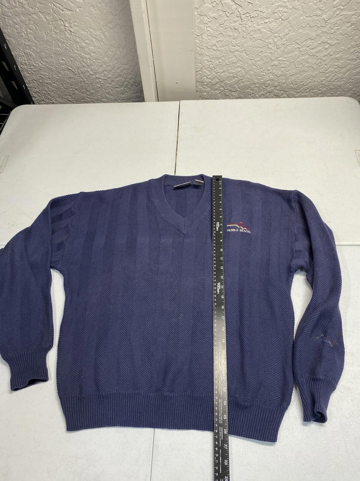 Vintage 90s Mens Greg Norman Pebble Beach Golf Links Crewneck Sweater Medium 2f