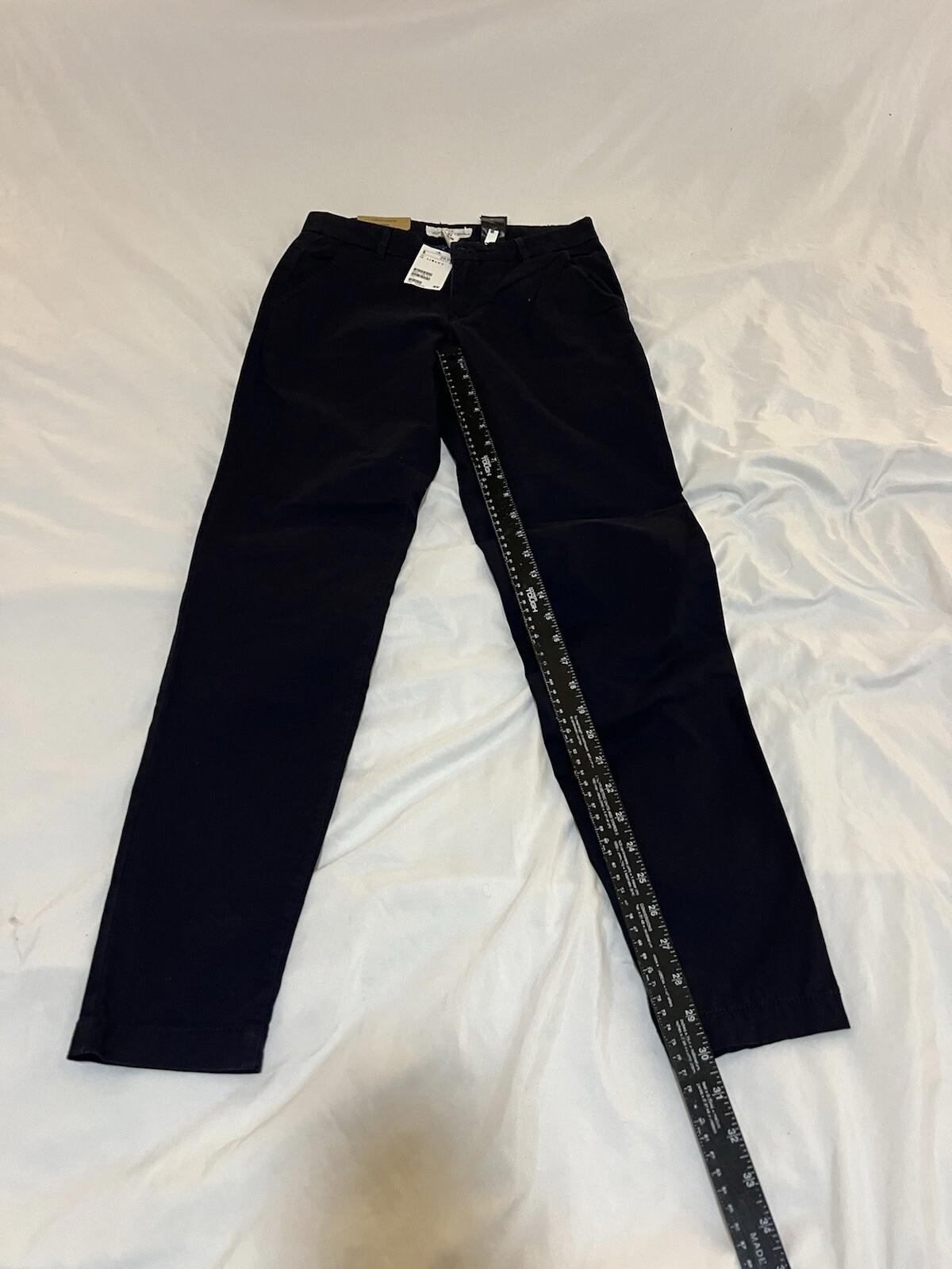 H&M Pants Womens 6 Black HIgh Rise Tapered Pockets Career NWT 365
