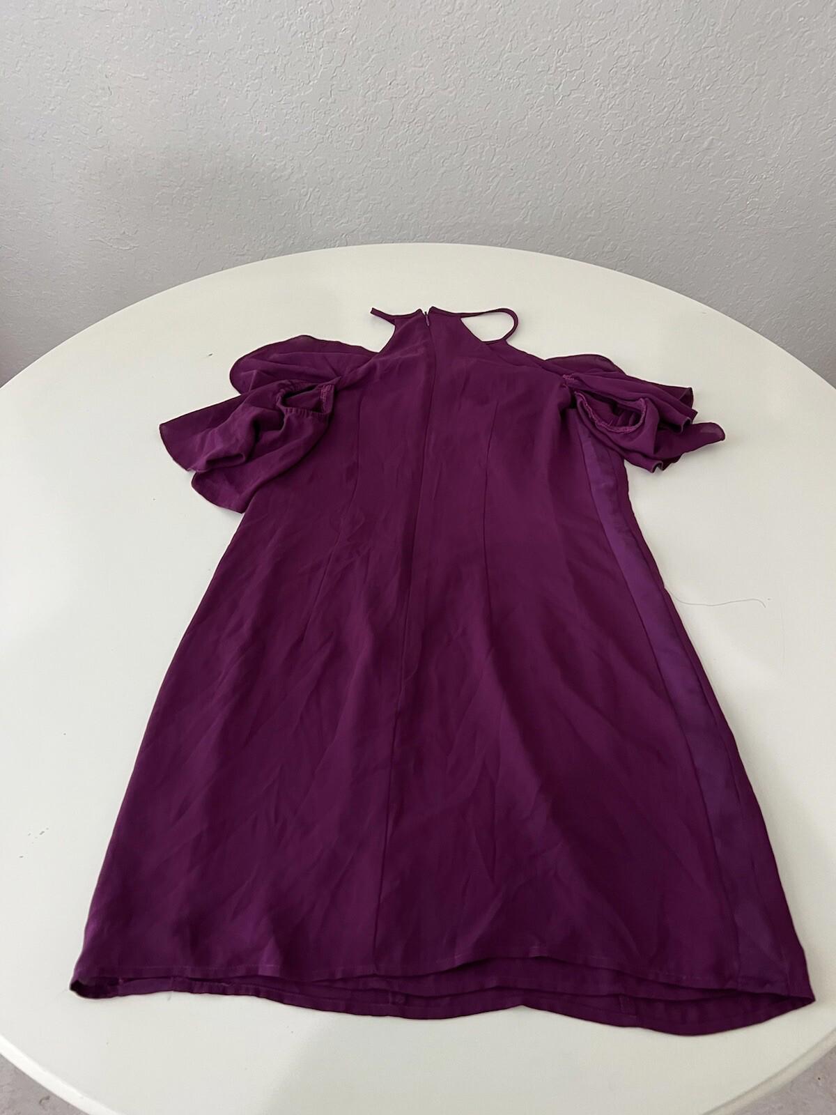 Venus Open Shoulder Dress Size 2 Purple 237