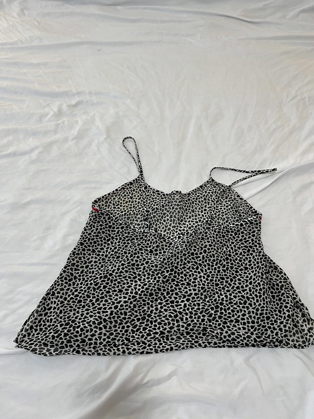 Vintage Y2K Women’s Private Property Top Size Large Animal Print 114