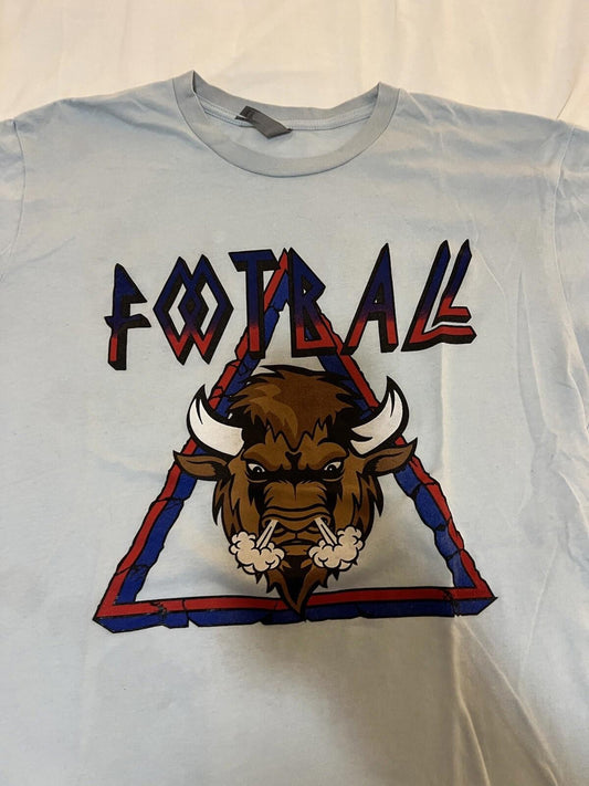 Buffalo Bills Tailgate Double Sided T Shirt Buffalo NY Blue Size Large 340