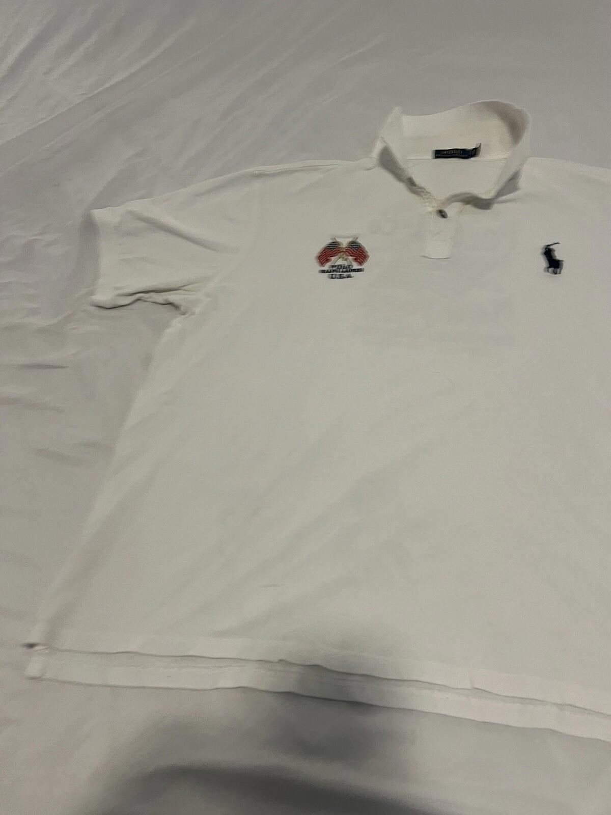 Polo Ralph Lauren Big Pony Shirt Mens 2XL White Bleecker St NYC Crest 373