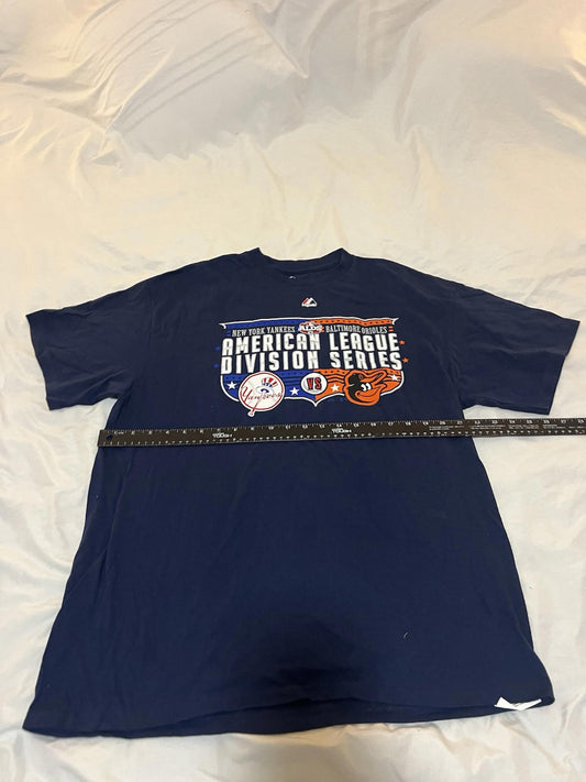 Baltimore Orioles vs New York Yankees 2012 ALDS Men's Xl Shirt Blue 122