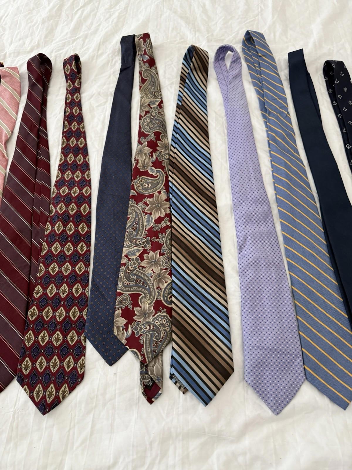 14 Neckties Good Mix Brands Wear Quilting Craft Lot Tie Lots 147