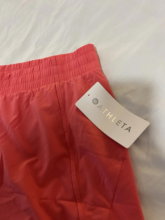 Athleta Mesh Racer Run Short 4" Womens Running Shorts Size 2x NWT Coral Pink 147
