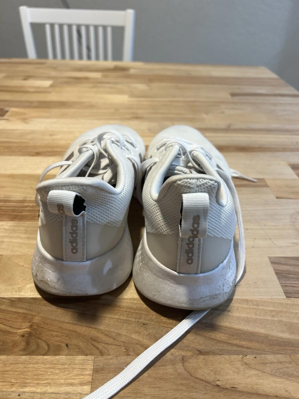 Adidas White Cloudfoam Running Sneakers Shoes Womens Size 8