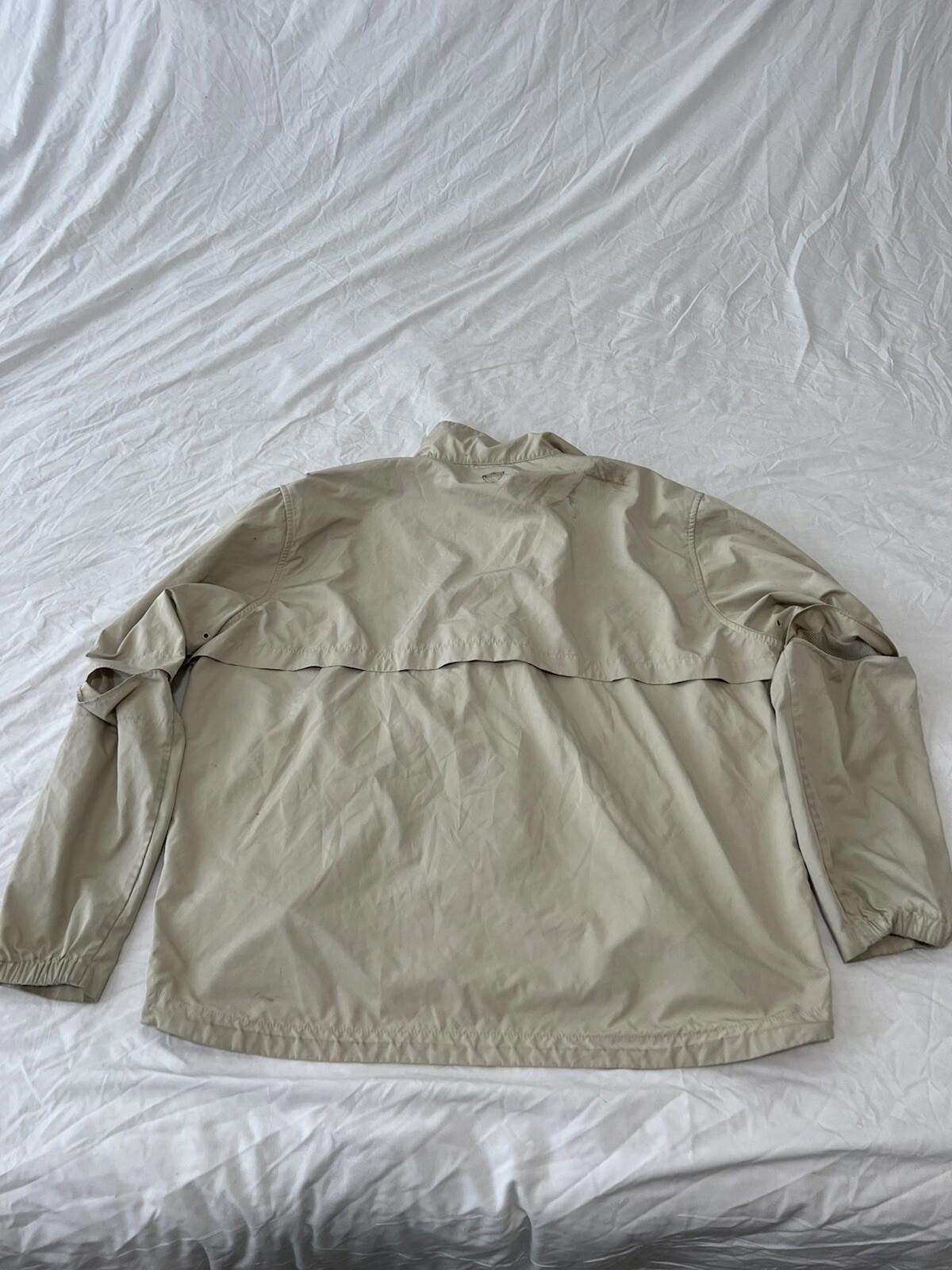 Polo Ralph Lauren Jacket Mens Size Large Tan Full Zip Windbreaker Golf 5d