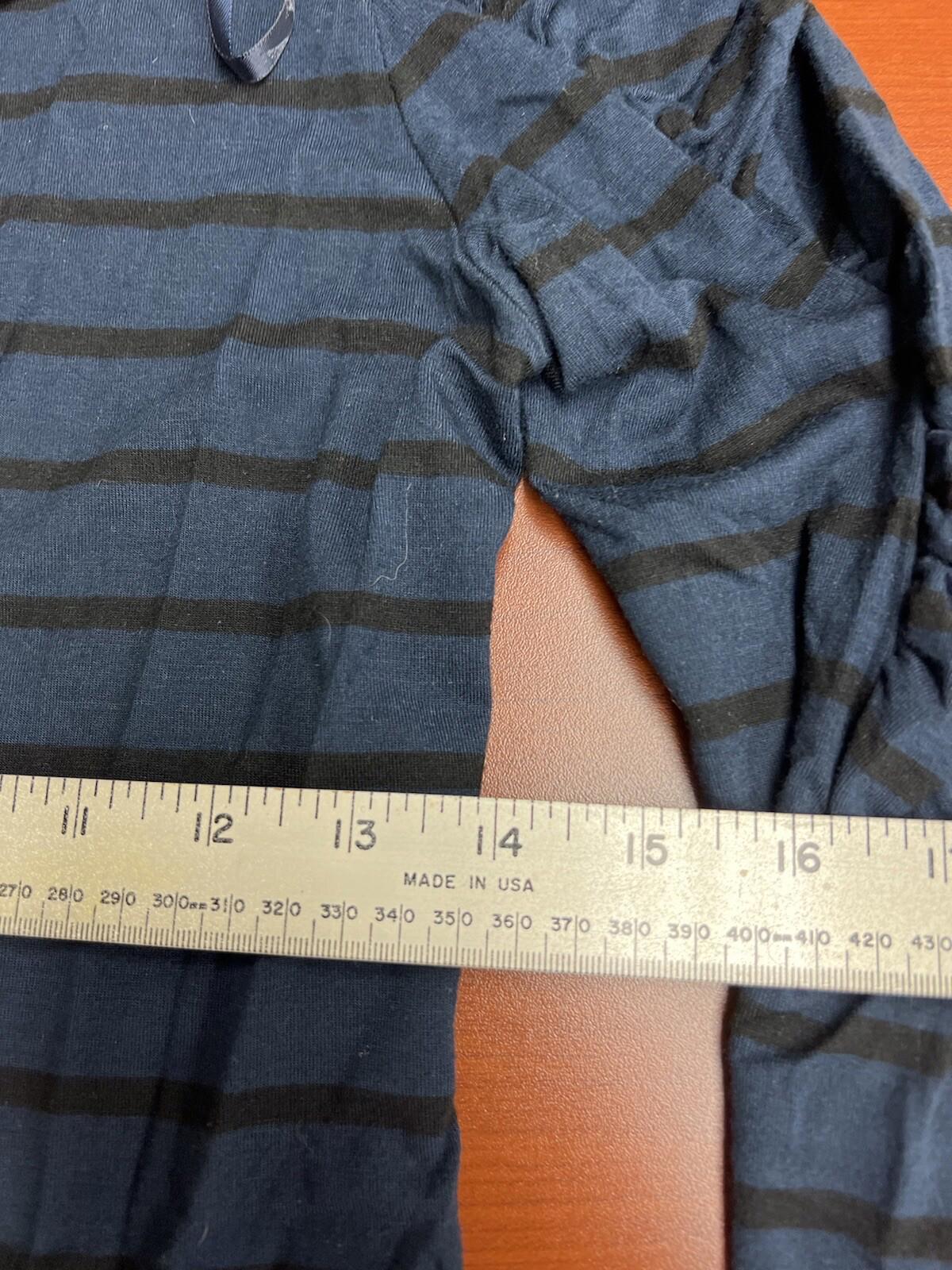 Vintage y2k Juicy Couture Women Blue Striped Casual Dress Size Small 118