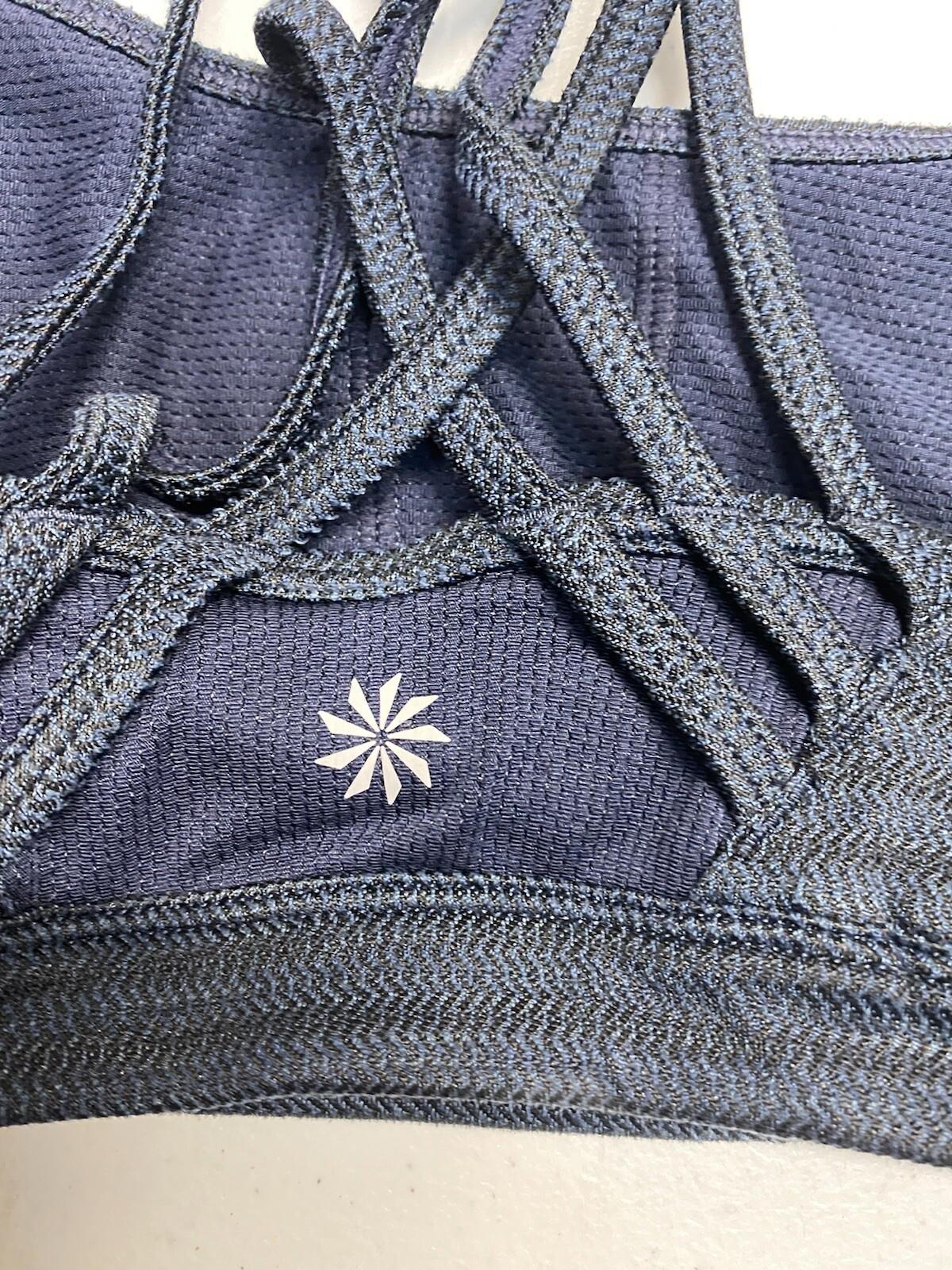 Athleta Navy Strappy Sports Bra Size Small 2e