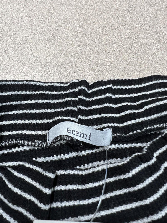 Acemi Women's Gray White Stripe Top Size Small Nwt 292