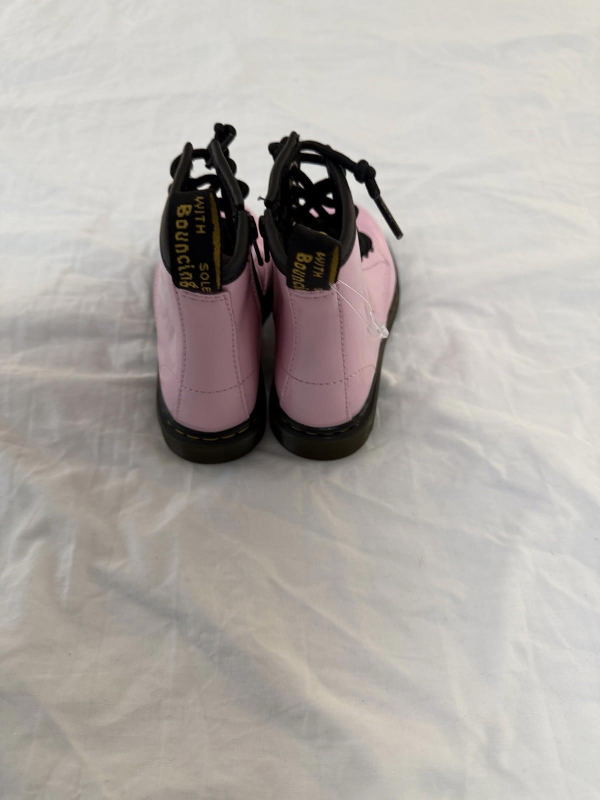 Dr Doc Martens Youth Kids Girls Size 11 Pink Combat Boots 1460J. 130