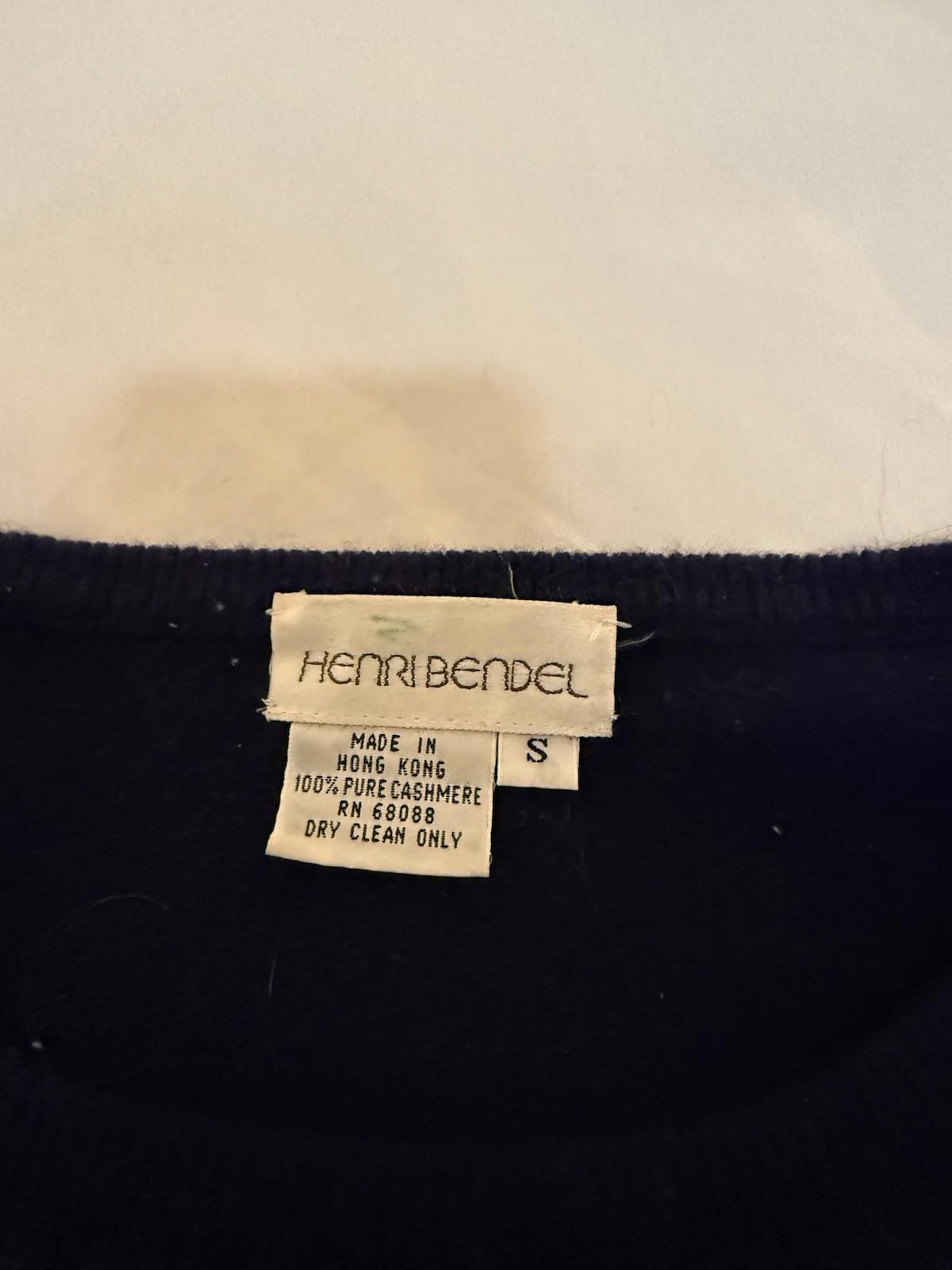 Henri Bendel Cardigan Sweater 100% Cashmere Hong Kong Vintage 148