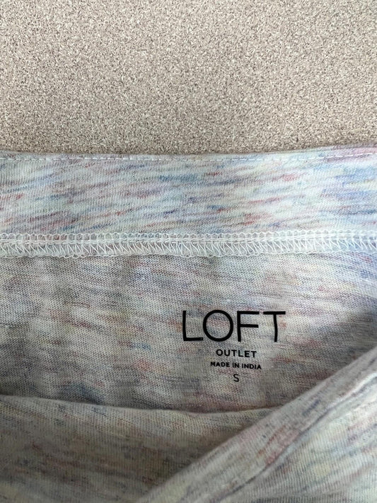 Ann Taylor Shirt Women's Small 3/4 Sleeve Round Neck Draped Front 323