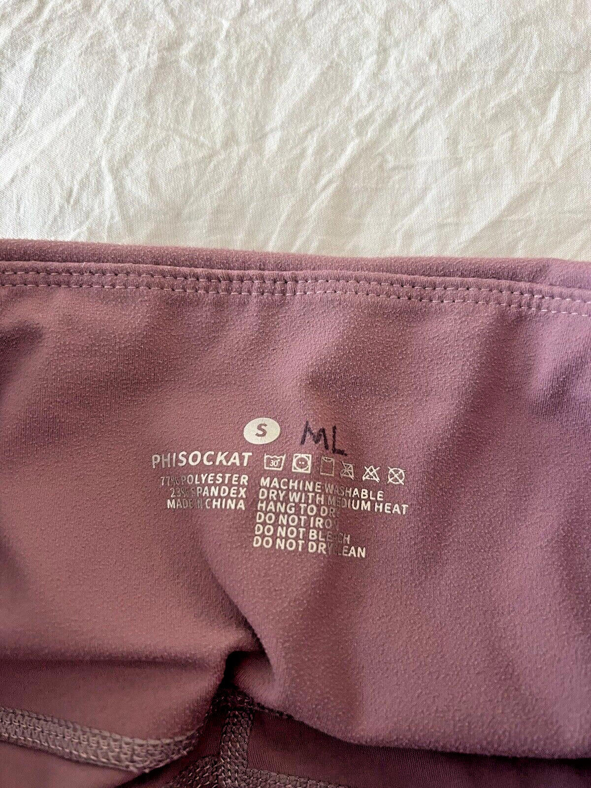 Phisokat Leggings with Pockets Pink Size Small 244