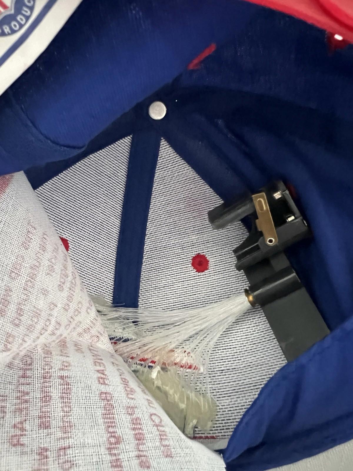 Vintage Buffalo Bills Hat Cap Strap Back Blue Red Logo 7 Light Up Hat NFL 147