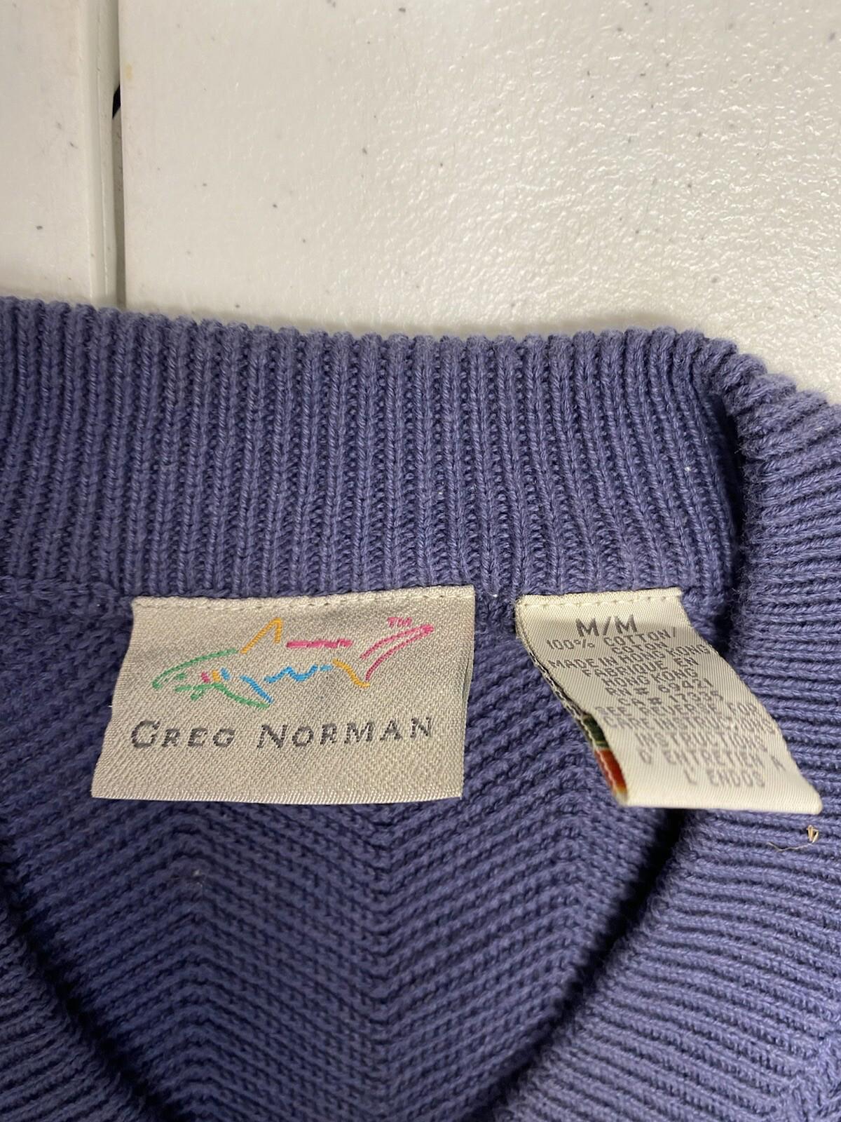 Vintage 90s Mens Greg Norman Pebble Beach Golf Links Crewneck Sweater Medium 2f