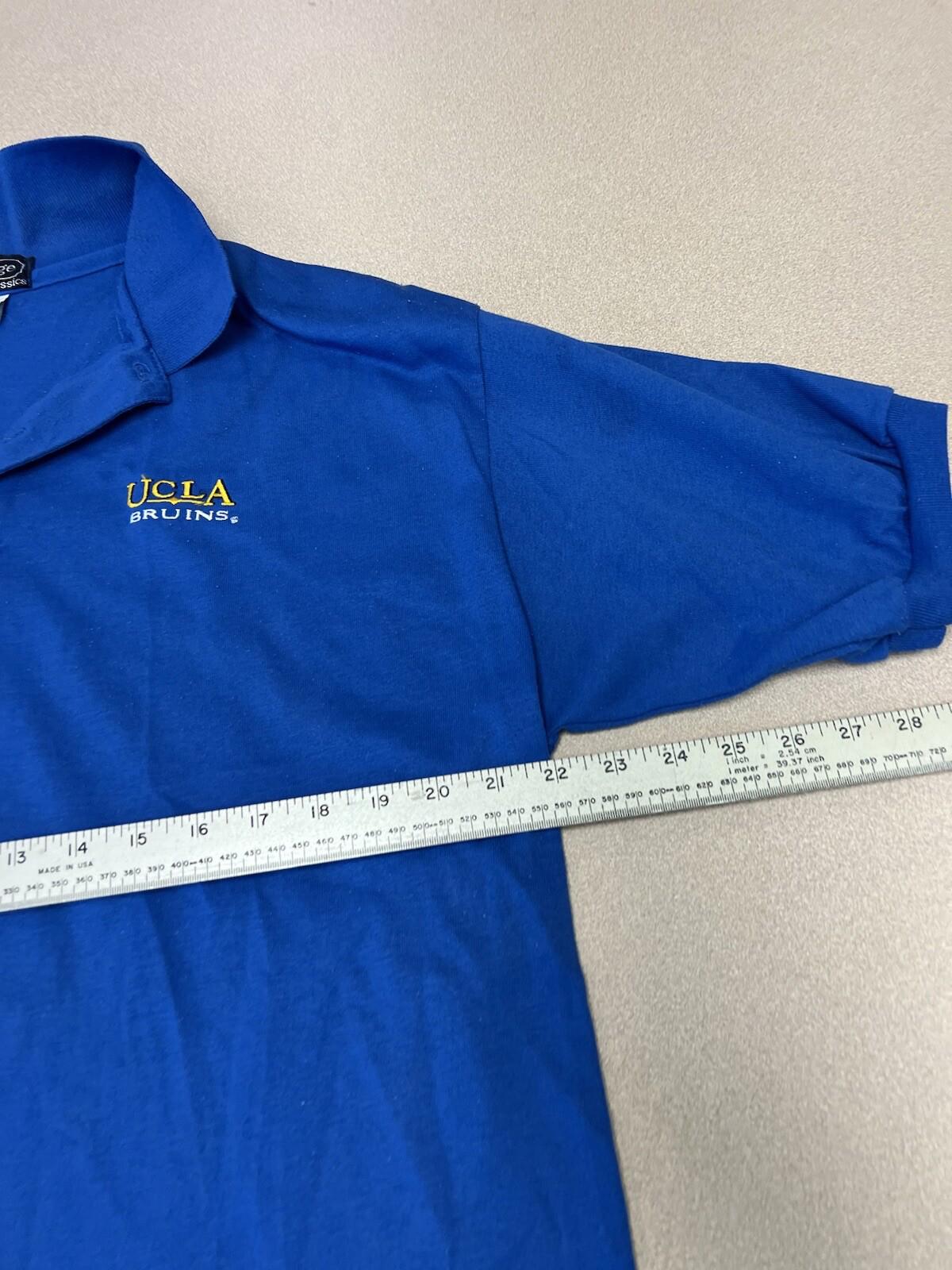 Vintage UCLA 90’s Polo Shirt Size Large Blue Embroidered 309