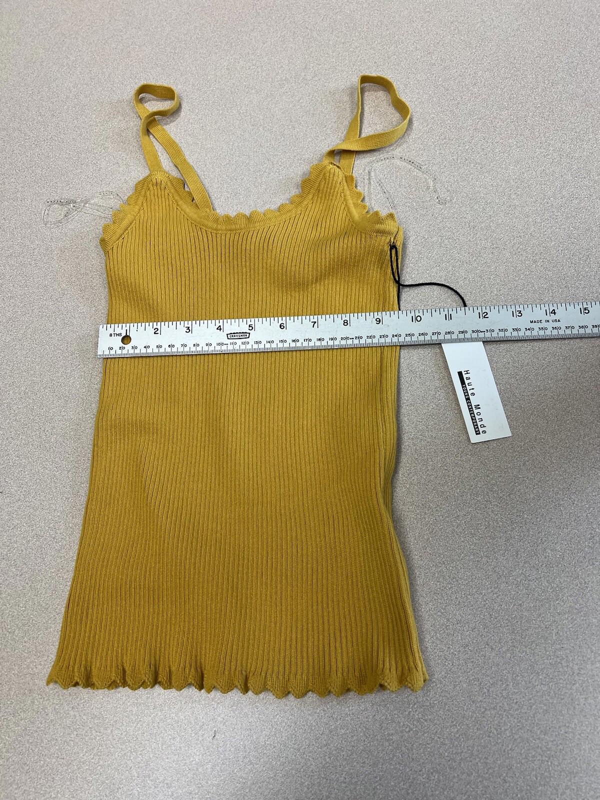 Haute Monde Tank Top Women's Medium Yellow NWT 291