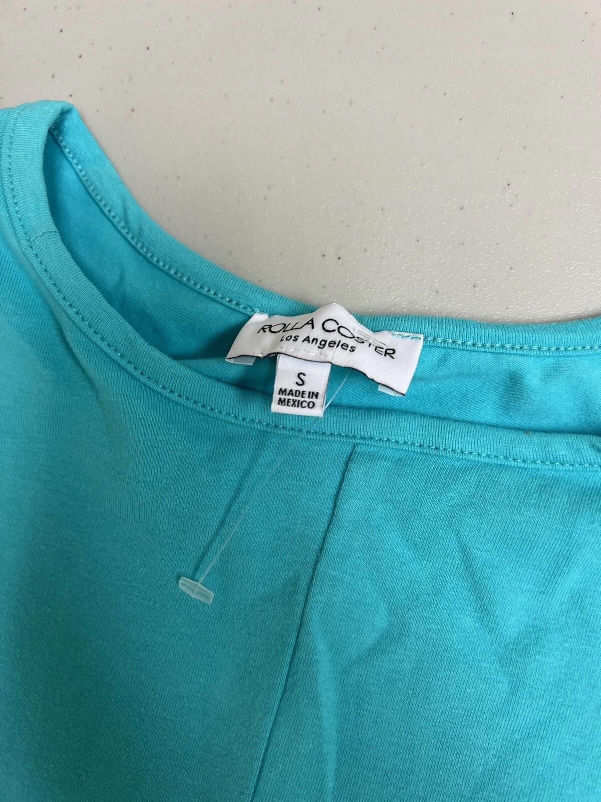 Rolla Coaster Teal Side Cut Out Bodycon Dress Sexy Nwot Small 322