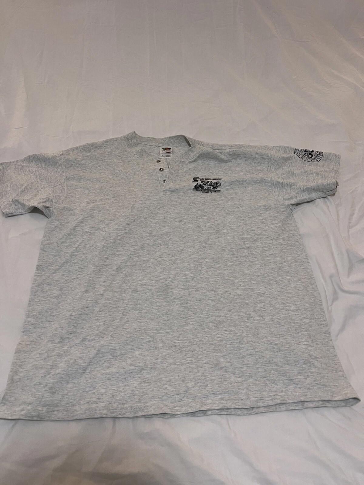 Vintage Sturgis Bear Butte Campground Henley Grey Size Xl 347