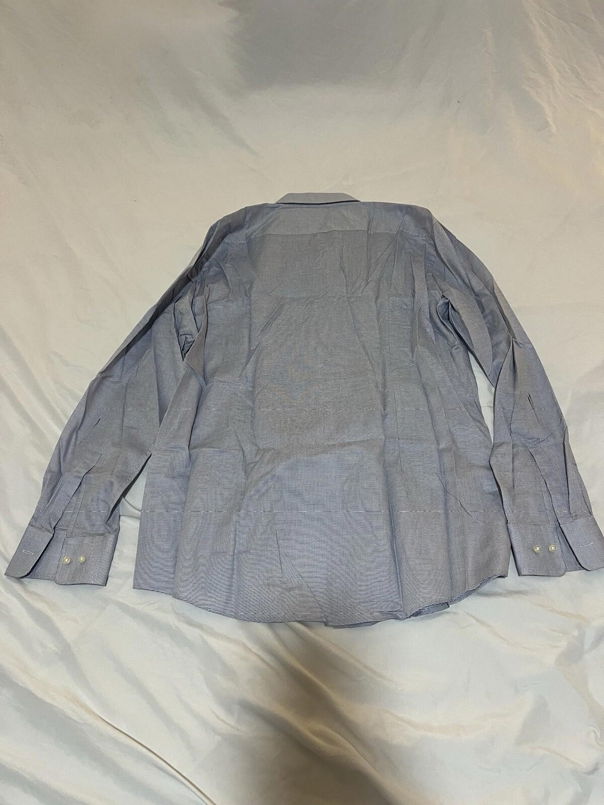 Hugo Boss Blue Check Long Sleeve Collared Button Down size Large 378