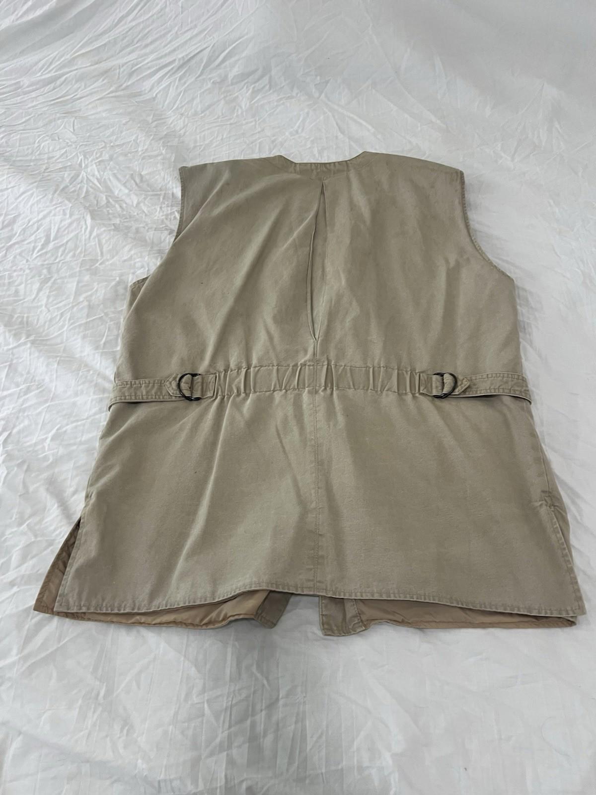 Vintage Orvis Vest Mens XL Fly Fishing Beige Hunting Utility Safari 143