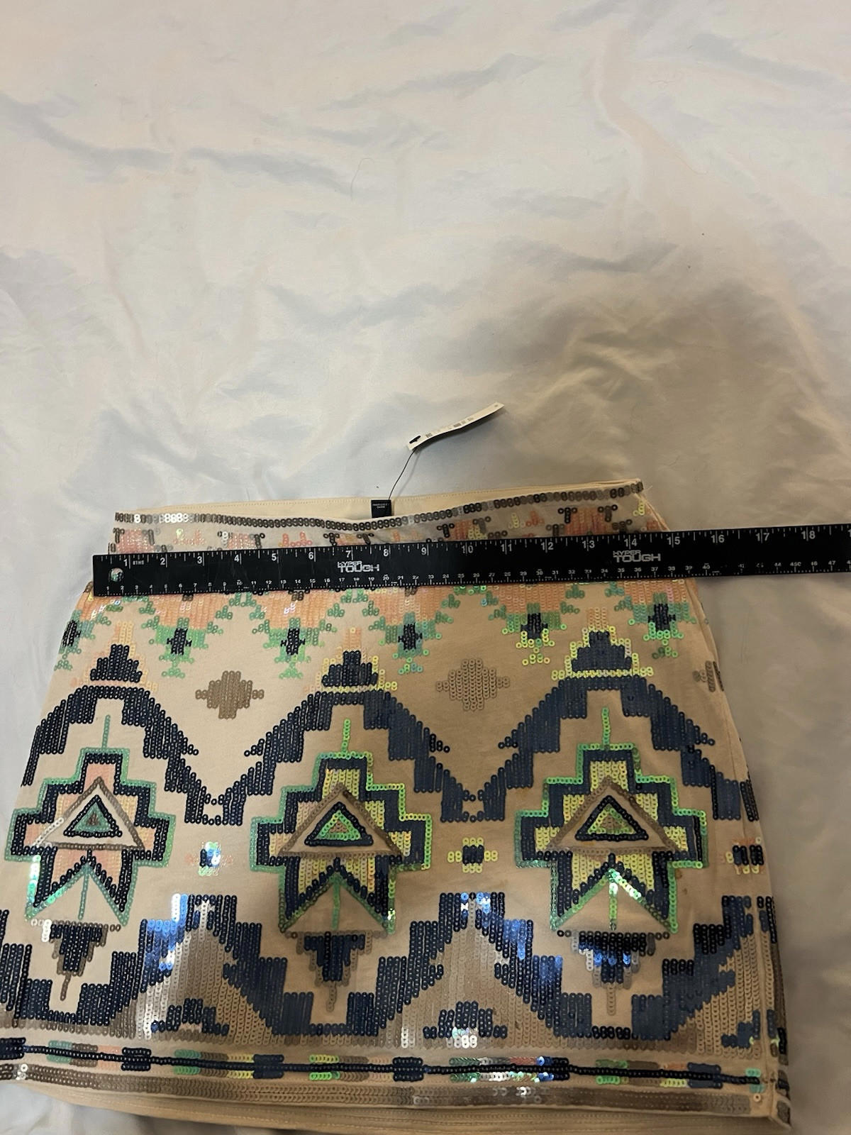 Express Sequin Mini Skirt Woman’s size XS, Aztec Design 133