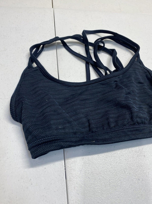 Athleta Navy Strappy Sports Bra Size Small 2e
