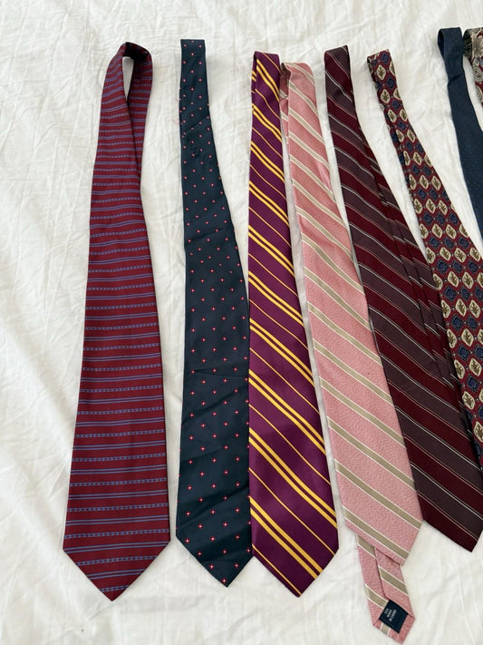 14 Neckties Good Mix Brands Wear Quilting Craft Lot Tie Lots 147