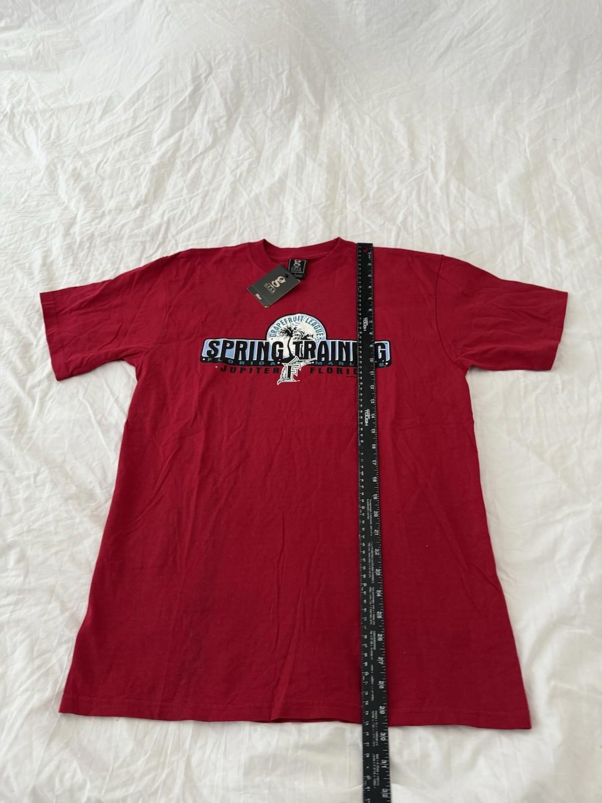 Vintage NWT MLB Florida Marlins Spring Training Edition T Shirt Red Large 147