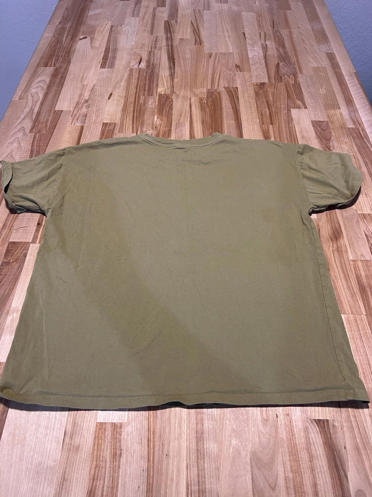 Gymshark Shirt Large Green Performance Spell Out Gym Workout Mens 119