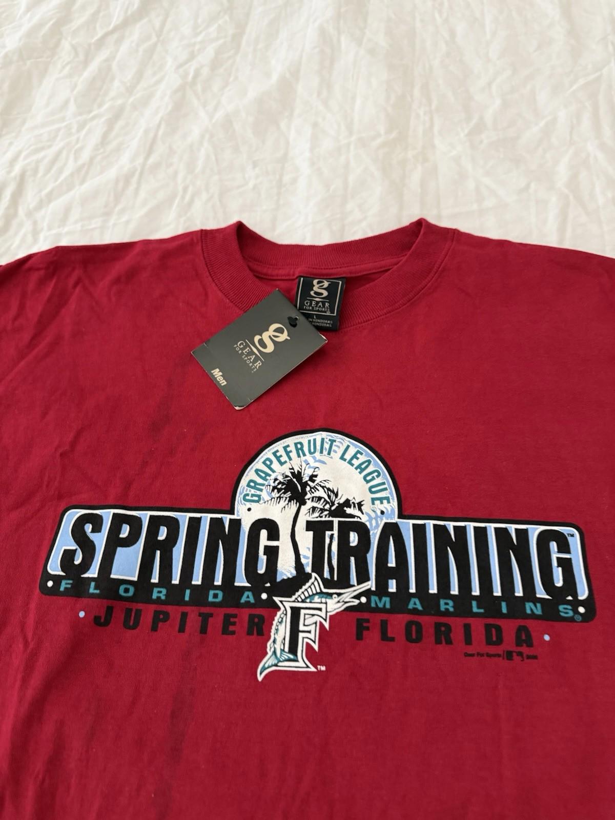 Vintage NWT MLB Florida Marlins Spring Training Edition T Shirt Red Large 147