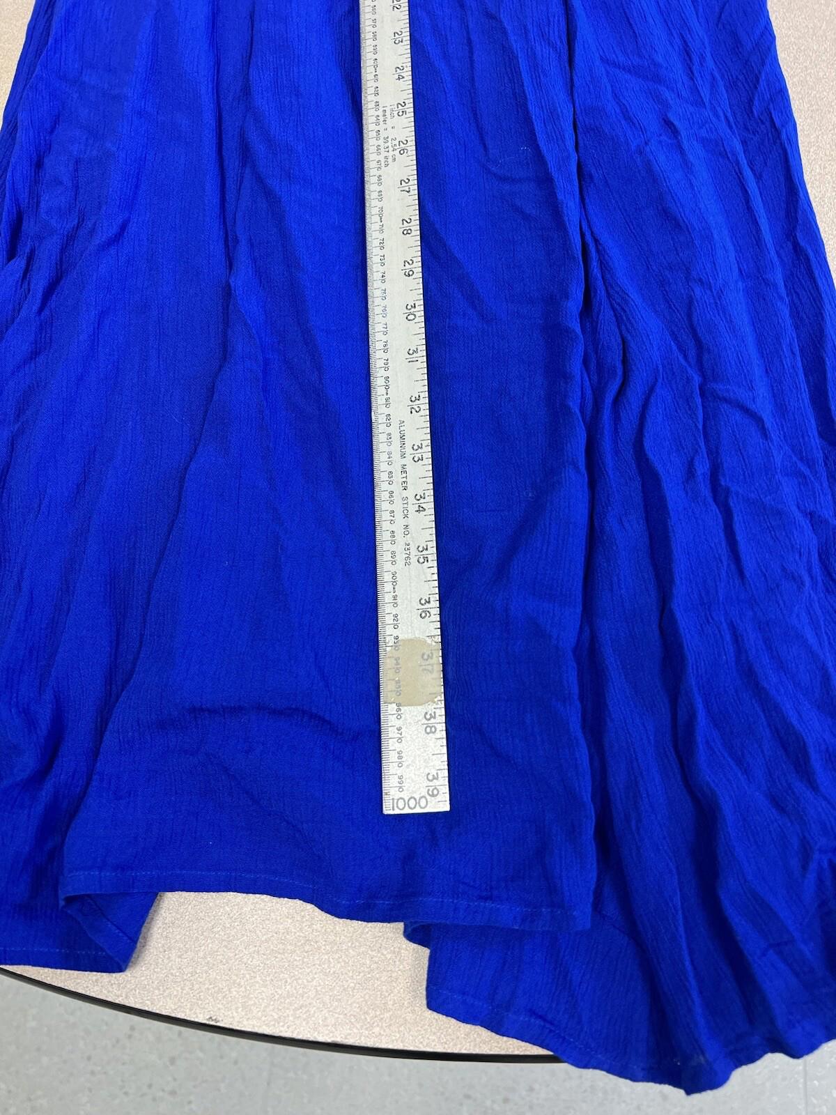 Coromandel Collection Size Medium Blue Front Halter Dress Deep V-Back Nwt 290