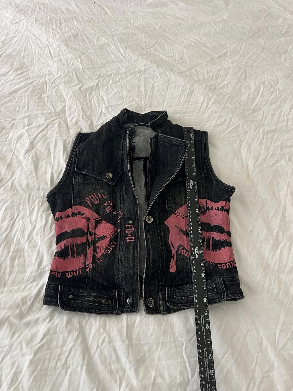Fame Will Come Later Vest Women M Black NWT $248 Punk Rocker Goth Xs 146