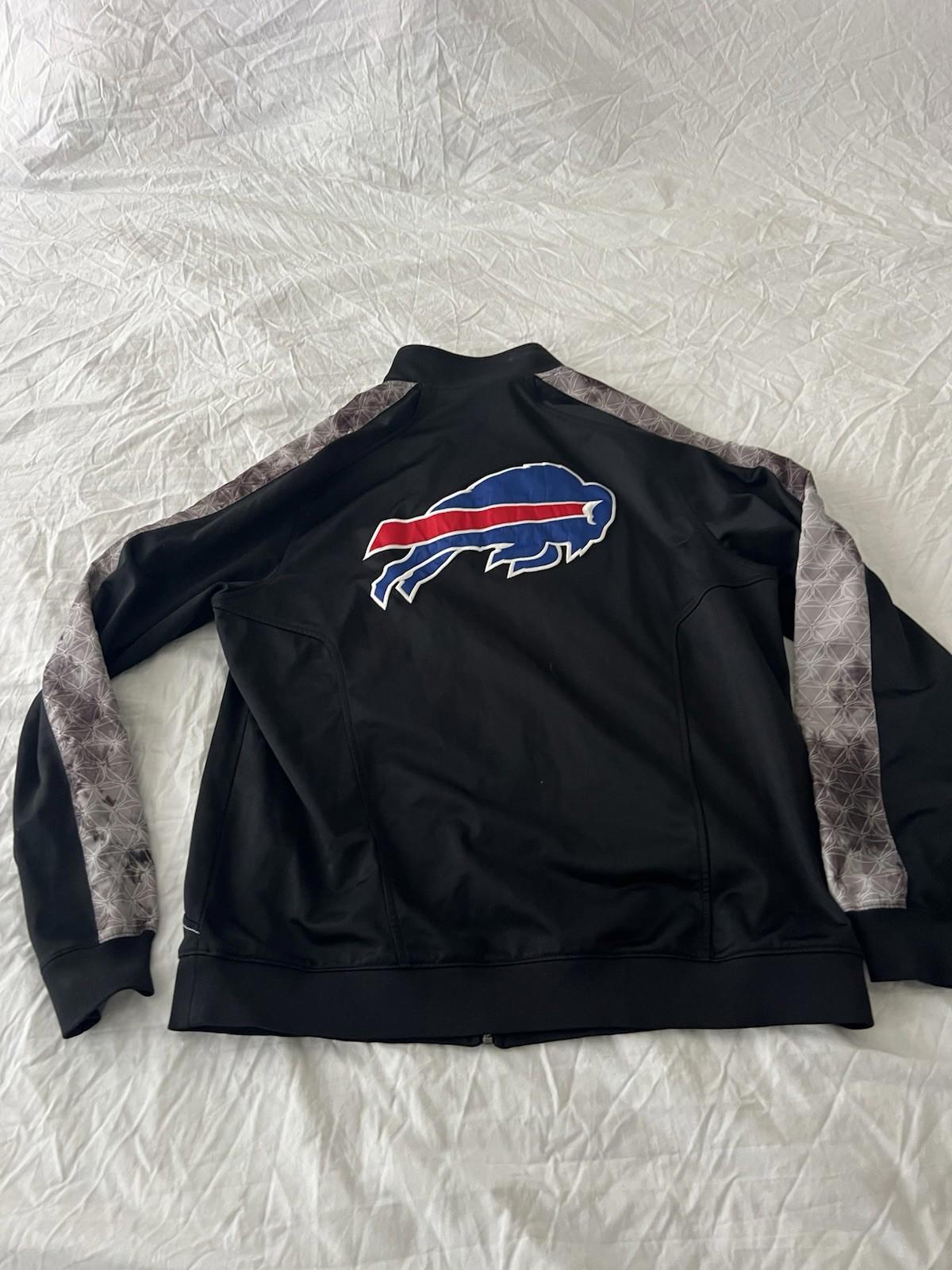 Vintage Buffalo Bills on field NFL Jacket REEBOK Size XL Black 146
