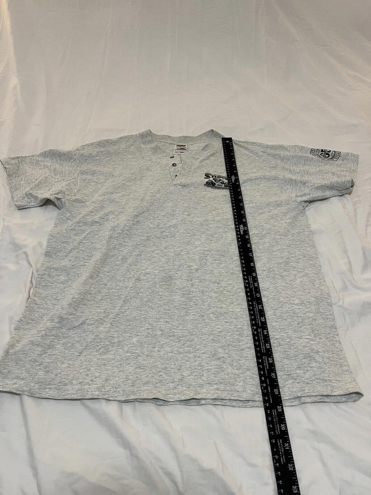Vintage Sturgis Bear Butte Campground Henley Grey Size Xl 347