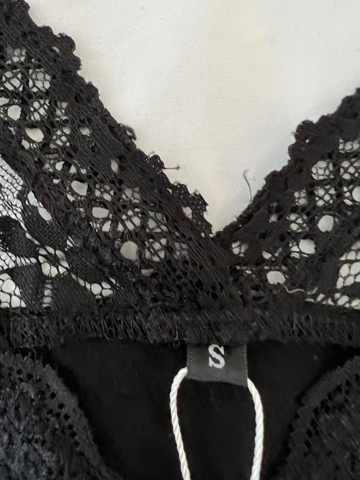 Lai Shen Women's Blouse Black Size Small Nwt 5xx