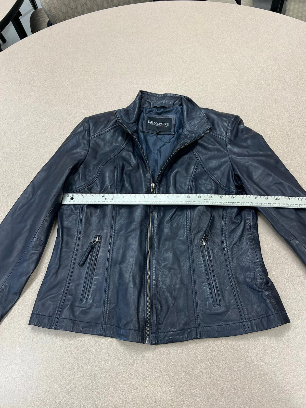 Leather Jacket Women Levinsky Merry Lamb Nappa Leather Black 38 305