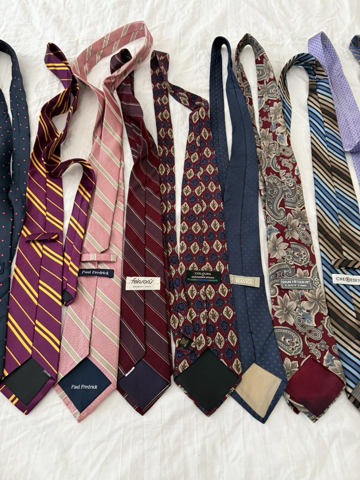 14 Neckties Good Mix Brands Wear Quilting Craft Lot Tie Lots 147