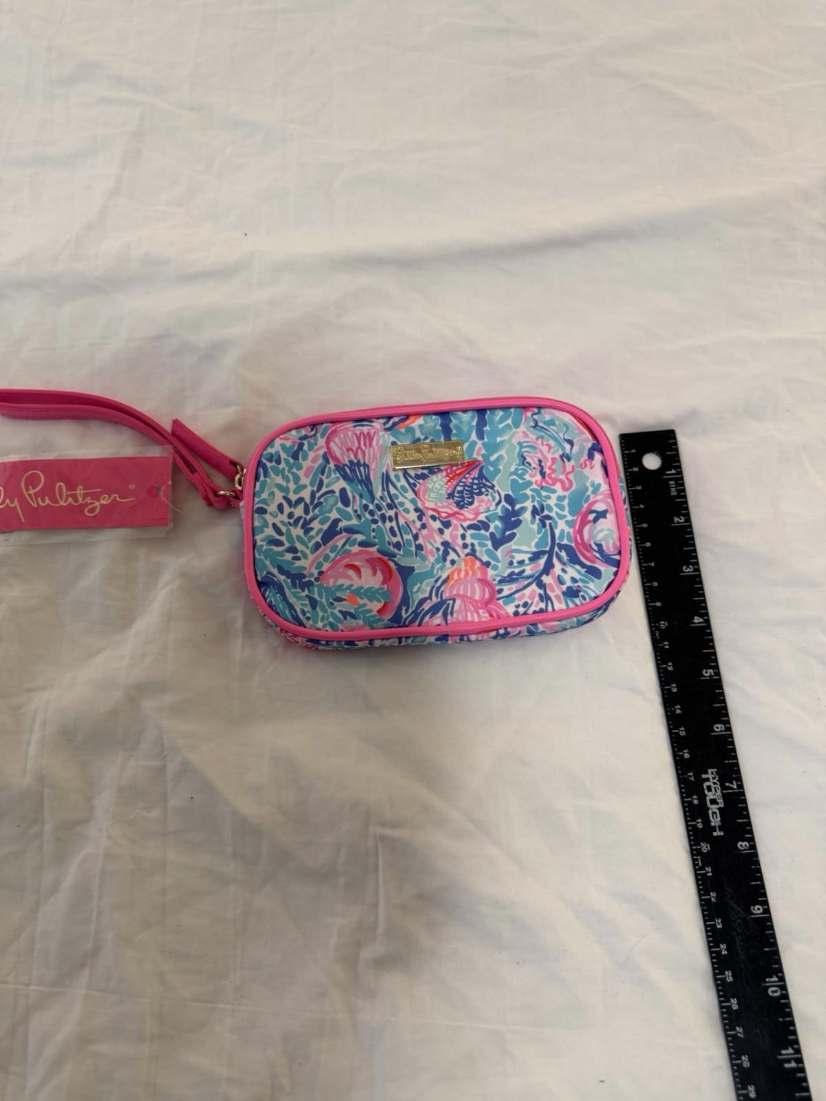 Lilly Pulitzer Wristlet Lilly Loves Clutch Blue NWT 130