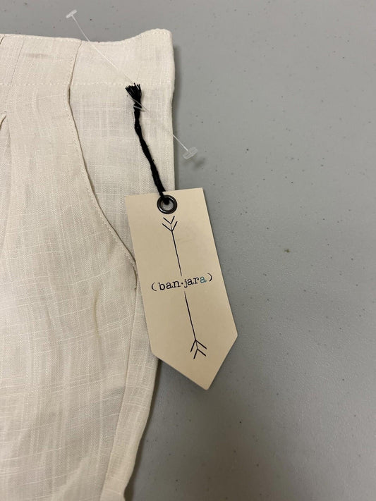 Ban Jara White Shorts Viscose Linen Size Large Nwt 322