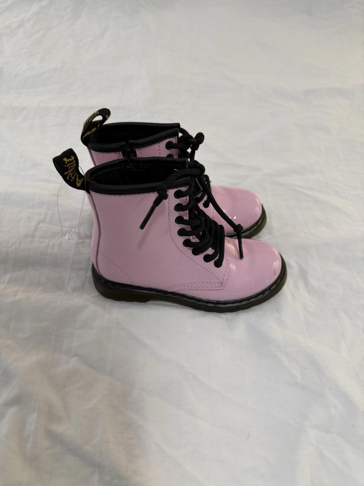 Dr Doc Martens Youth Kids Girls Size 11 Pink Combat Boots 1460J. 130