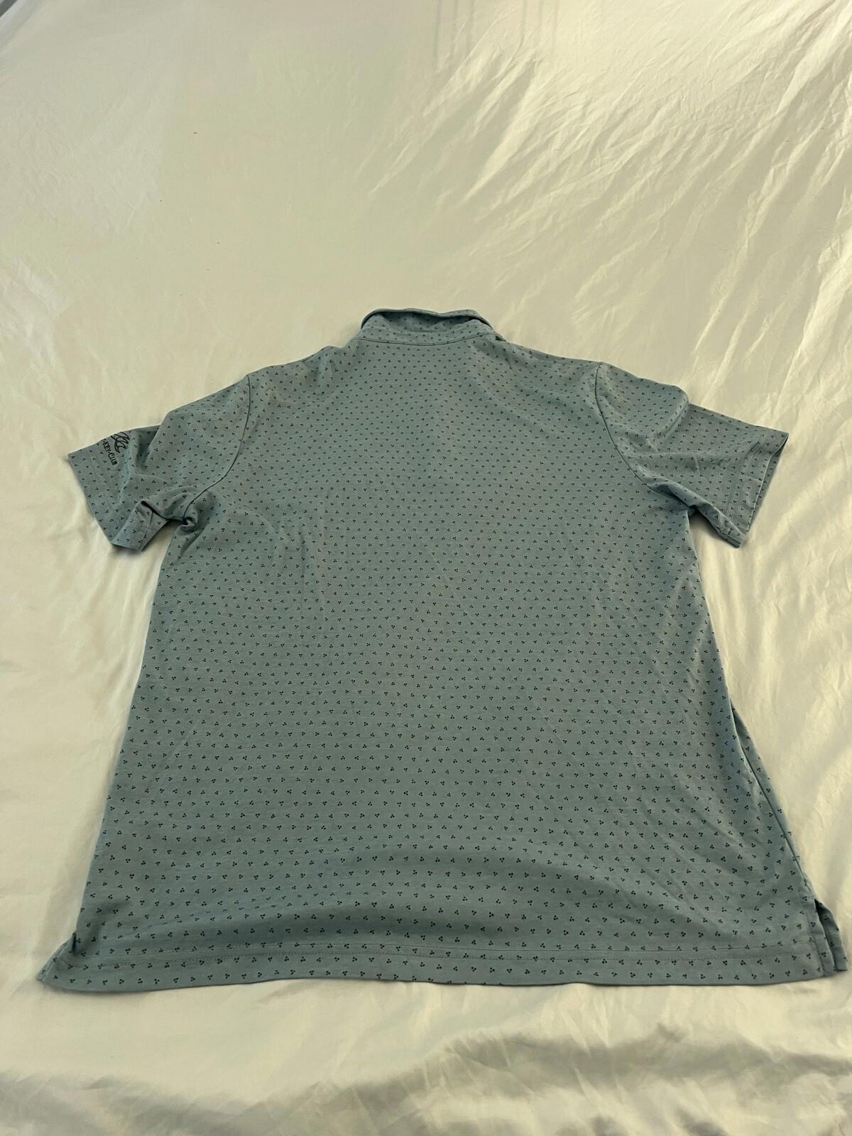 Men’s Travis Matthew Blue Polo Shirt Size Xl Golf Short Sleeve 134