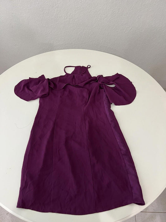 Venus Open Shoulder Dress Size 2 Purple 237