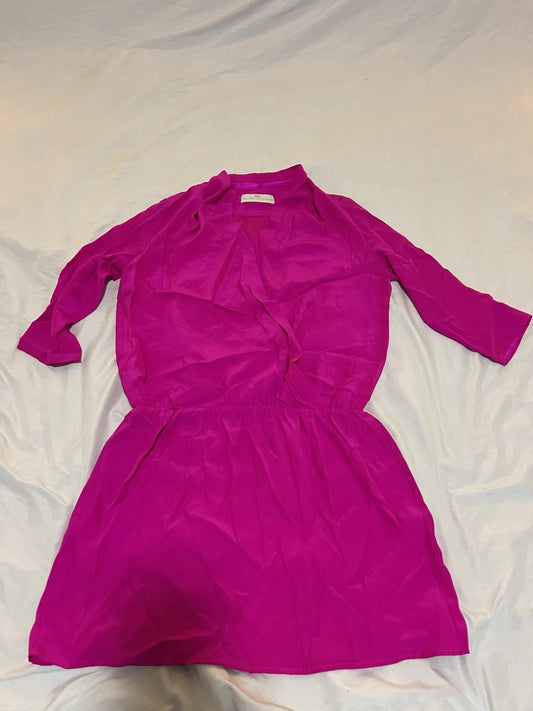 Women’s Amanda Uprichard 100% Silk party Cocktail Dress Pink Small 133