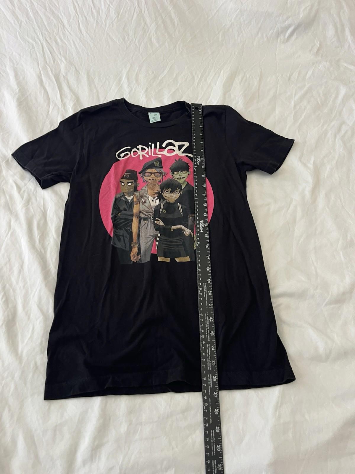Vintage Gorillaz T-Shirt Mens S Black Graphic Band Tour Concert Merch Y2K 142