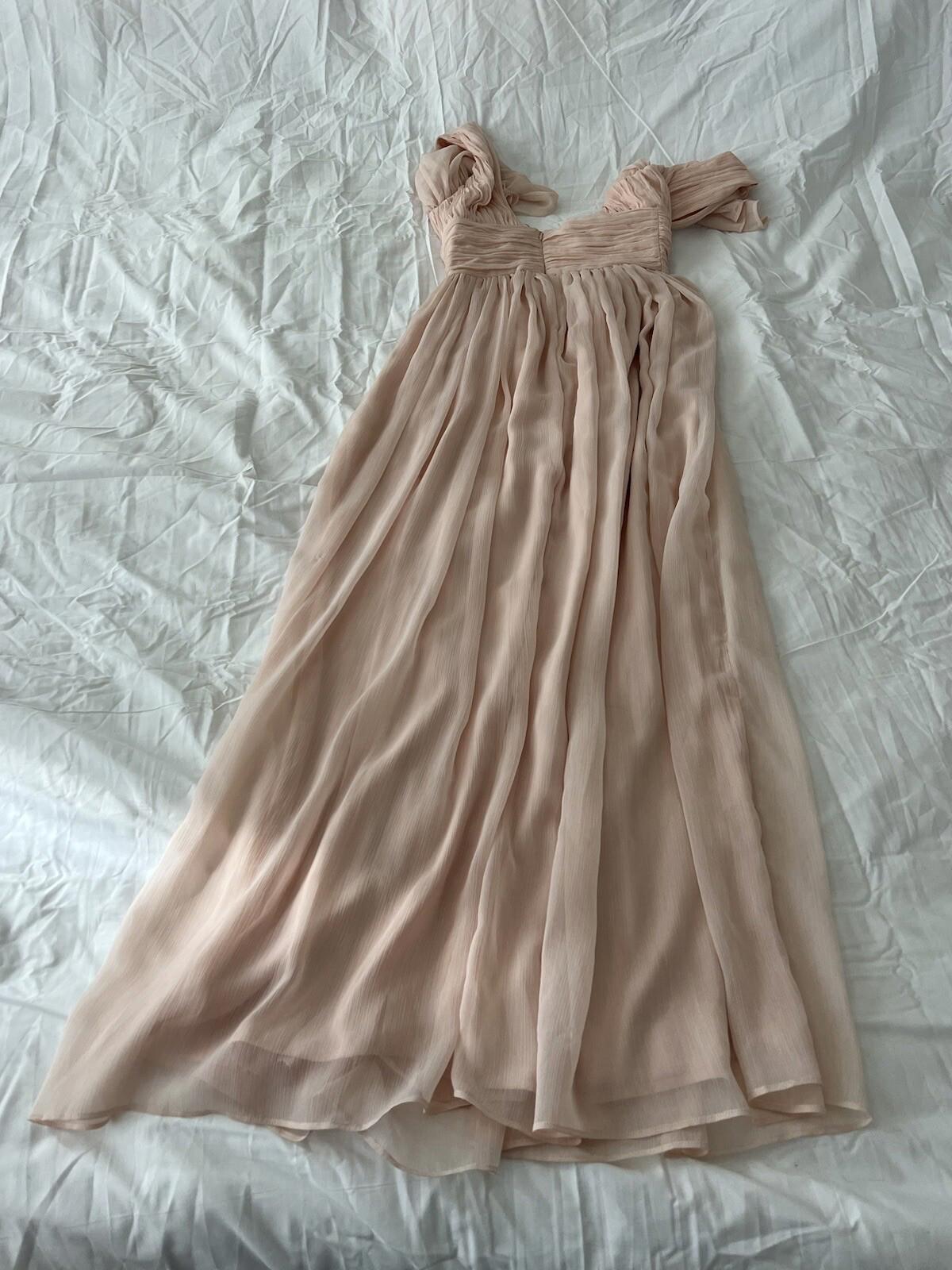 French Connection Women Constance Drape Cold Shoulder Dress Pink Size 4 Nwt 337