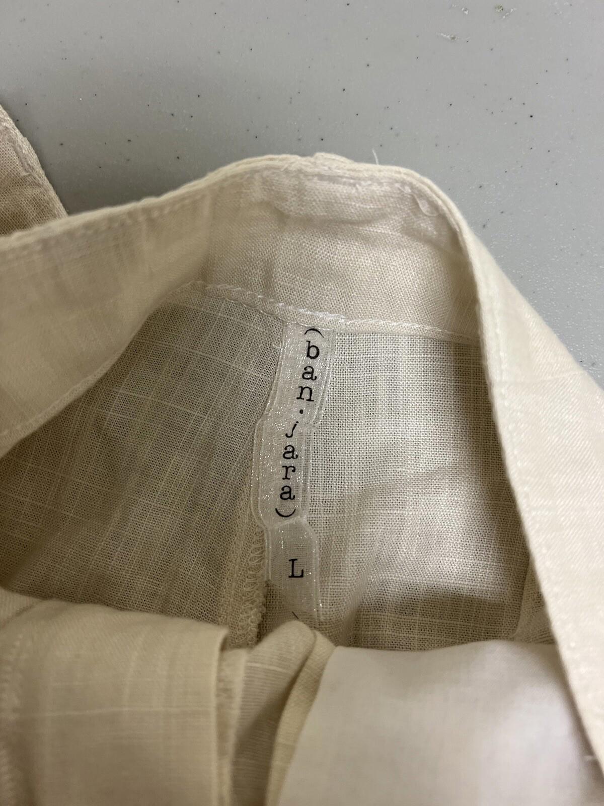 Ban Jara White Shorts Viscose Linen Size Large Nwt 322