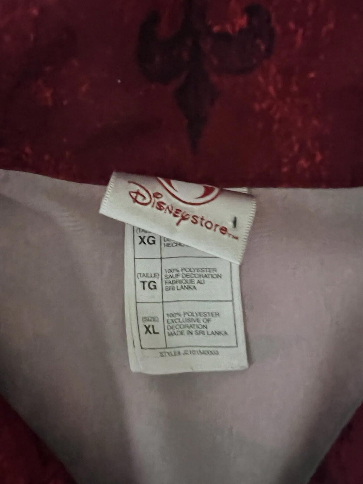 Vintage Disney Store Jack Sparrow Hawaiian Shirt Mens XL Red Short Sleeve 131
