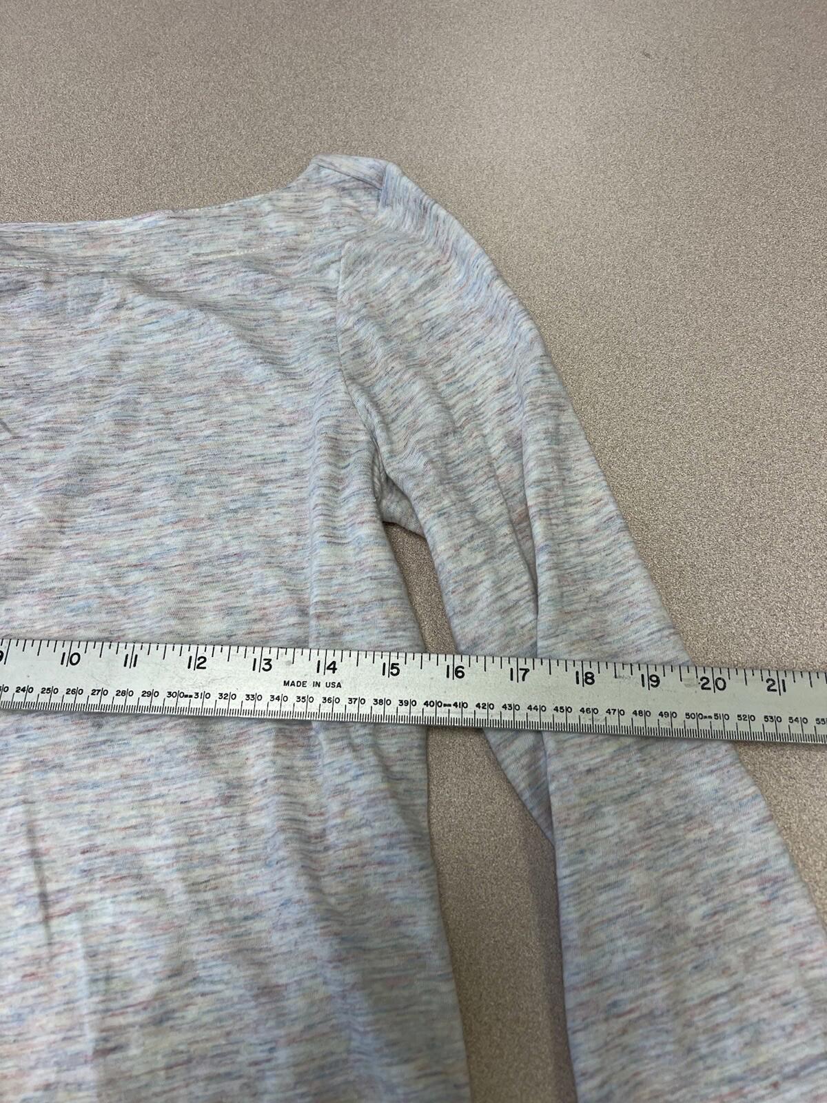 Ann Taylor Shirt Women's Small 3/4 Sleeve Round Neck Draped Front 323